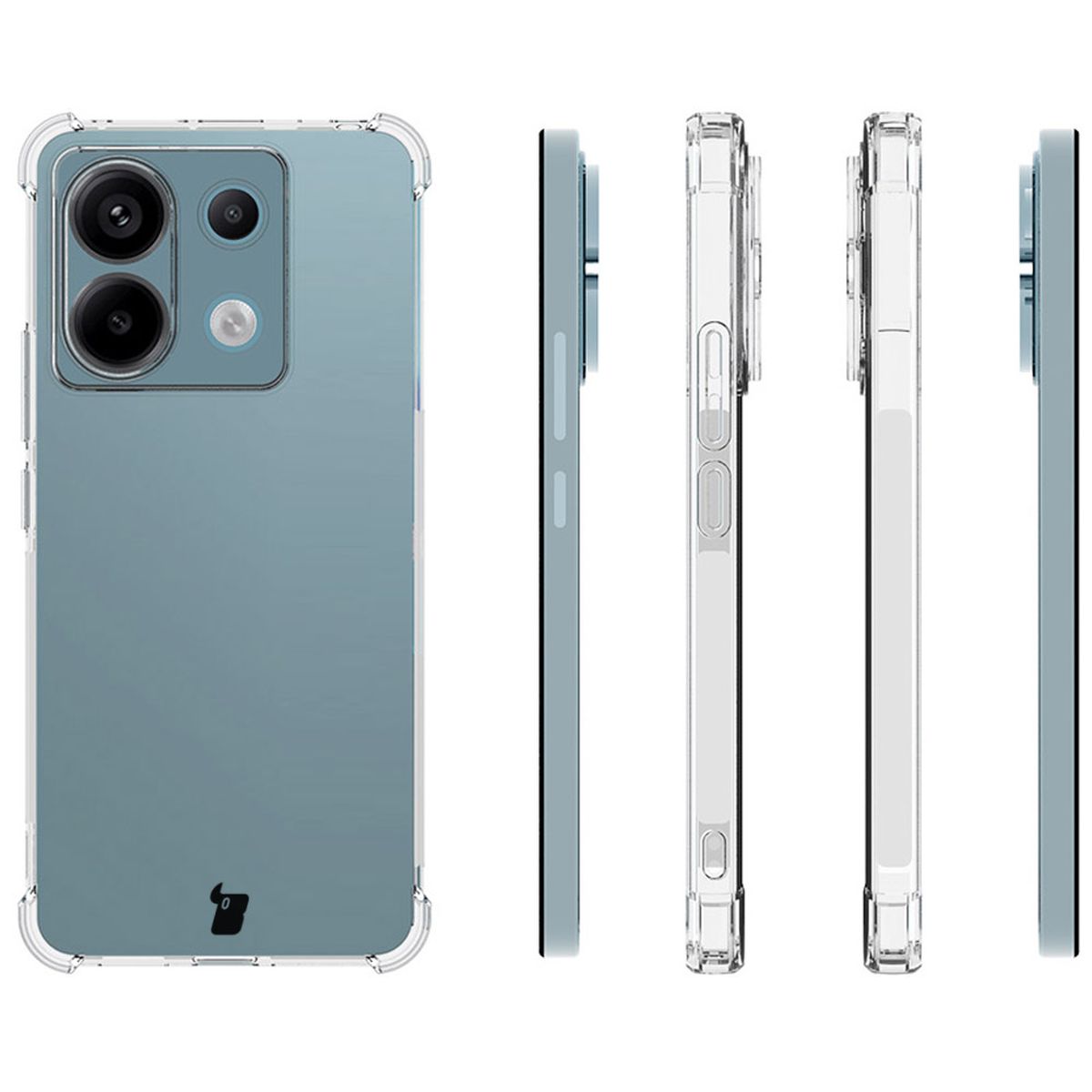 Elastyczne etui + 2 szkła, Bizon Case Clear, przezroczyste
